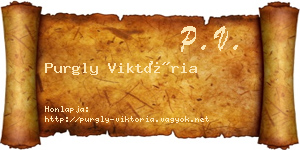 Purgly Viktória névjegykártya